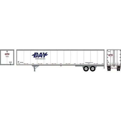 Athearn HO RTR 53' Wabash Plate Trailer Bay Logistics #2 - ATH72805 • $26.99