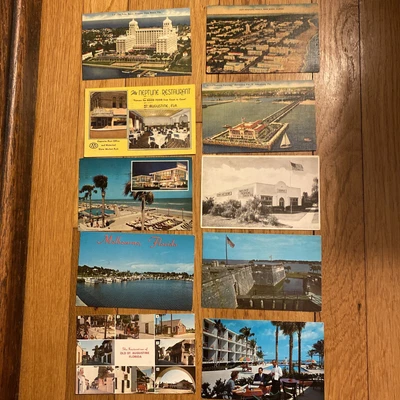 $1.99 • Buy 10 Florida Postcards Linens Chromes 1940-1970 Motel Roadside St Augustine Miami+