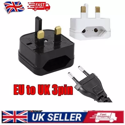 £18.95 • Buy EU European Euro Europe 2-Pin To 3-Pin - UK Travel Plug Socket Converter Adapter