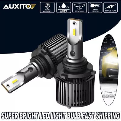 AUXITO CANBUS FREE 9006 HB4 LED Headlight Globes Bulbs Kit Bright White Fan IP67 • $20.99