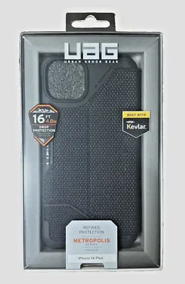 UAG Metropolis Series Case Iphone 14 Pro Max 6.7  Black Flip Wallet FREE Post • £27.86