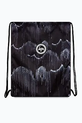 £11.69 • Buy Hype Drawstring School Bag Gym Back To School Bag Mono Wave Drip Black White