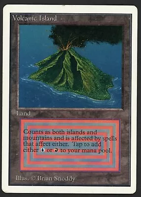 ***Unlimited Volcanic Island (Light Indents)*** MTG Unlimited Magic Kid Icarus • $272