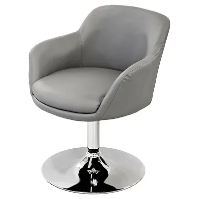 Grey Pu Bucketeer Swivel Dining Chair • £218.27