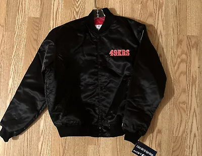 Vintage San Francisco 49ers Proline Starter Black Satin Jacket Size L New • $599.99