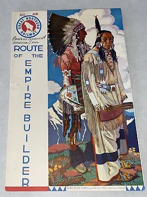 $44.99 • Buy 1938 Great Northern Railroad Dining Car Menu Winold Reiss Indian Powers Tour