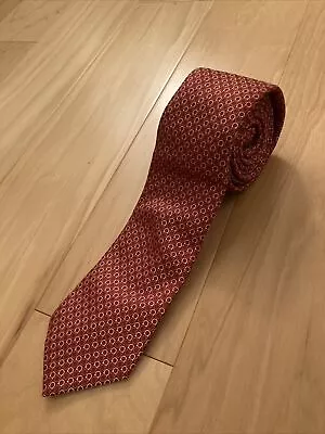 Salvatore Ferragamo Tie With The GANCINI Logo In  Red Color. • $53