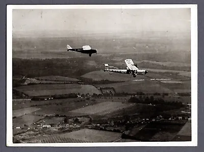 Imperial Airways Hp.42 & De Havilland Puss Moth Inflight Vintage Photo  • £29.95