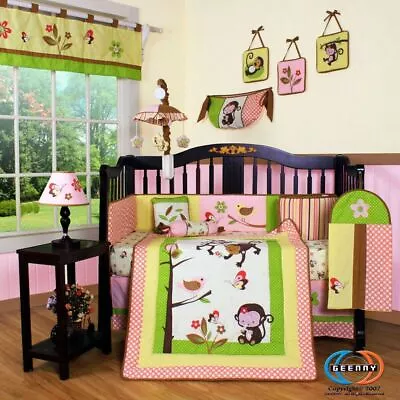 12PCS Bumperless  Monkey Baby Nursery Crib Bedding Sets • $50