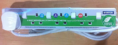£12.64 • Buy 1, 2, 4, 5, 6m 13amp Extension Socket Lead 1, 2, 4, 6 Way Lead Various Cheap