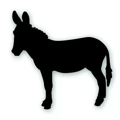 H DONKEY Or Jackass Mule Decal For Your Tack Box Truck Or Horse Trailer WHITE • $9.93