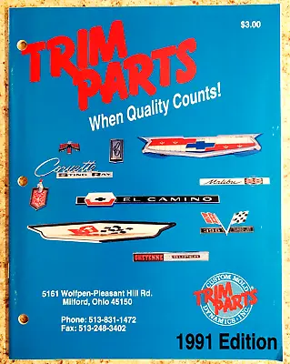 $14.95 • Buy Trim Parts, 1991 Catalog For Chevrolet + Some Pontiac Firebird & GTO