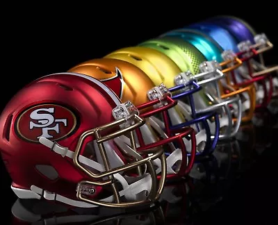 $4 • Buy   HELMET SHAPED DECAL   - NFL BLAZE - QUALITY VINYL 3x3 Inches BUMPER STICKER