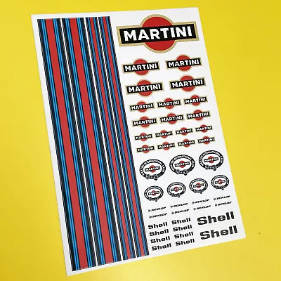 RC Martini 10th Scale Stickers Decals Ideal To Fit Mardave Kyosho Tamiya HPI • £10.95