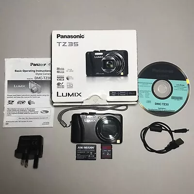 Panasonic Lumix DMC-TZ35 Compact Camera Boxed + Charger Battery SD Guide • £95