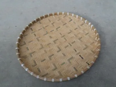 Vietnamese Hand Made Bamboo Sieve Trying Storage Tray 16 Inch Diameter (40cm) • $13.99