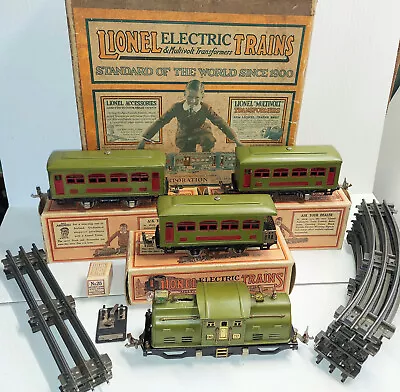 Lionel 294 O Gauge Set 252 Engine & 3 Cars - Pre War Train Original Paint - RUNS • $350