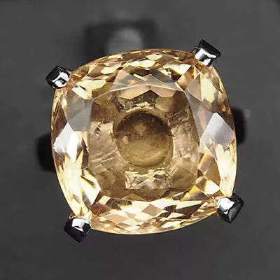 Morganite Peach Orange Antique 13.30 Ct. Sapp 925 Sterling Silver Ring Size 7 • $38.83