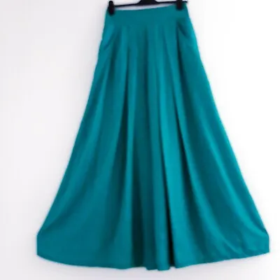 Long & Tall Green Skirt Size 10/12 - Hand Made Ocean Green • £20