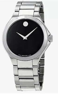 Brand New Movado Men’s Defio Stainless Steel Black Dial Watch 0607310 • $395