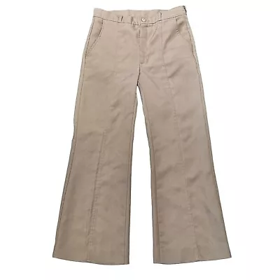 Angels Flight Tobias Kotzin Pants 31 Mens Brown Flared Leg 70s Disco Vintage • $39.98