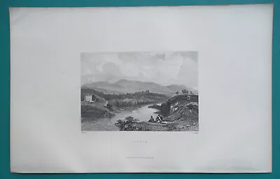 SWITZERLAND Geneva - C1860 Antique Print Engraving • $14