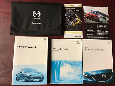 2018 18 Mazda Mx-5 Miata Car Owners Manual Books Nav Guide Case All Models • $89.75