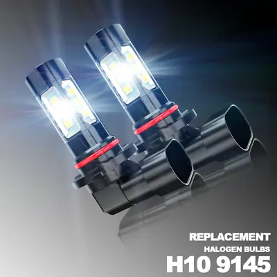 2X LED Fog Light Bulbs 9145 9140 H10 White For Ford F150 F250 F350 2004-2021 • $10.99