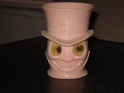 Vintage Jiminy Cricket With Googly Eyes Plastic Figural Cup 3 3/4  Tall. • $3.99