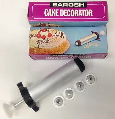 2 X CAKE DECORATOR DECORATING ALUMINIUM INJECTION NOZZLE ICING BAKING SET 5 PCS • £4.95