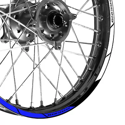 Blue 21 In. 18  Dirt Bike Decal Rim Sticker P04 For Yamaha YZ 125X 20 21 22 23 • $37.86