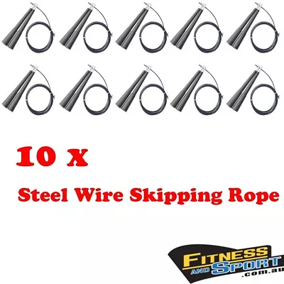 10pcs Steel Wire Skipping Rope Fast Speed Adjustable Jumping Rope CrossFit NEW • $49.99