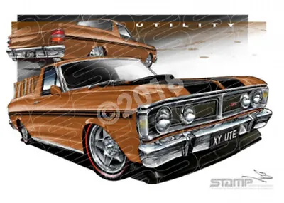 Ute XY UTE XY FALCON UTE NUGGET GOLD A2 FRAMED PRINT (FT082M) • $249