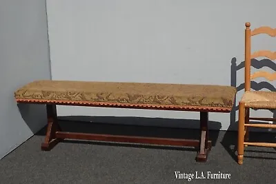 Vintage French Country Brown Bench ~ Bedside Bench 2of2 • $650