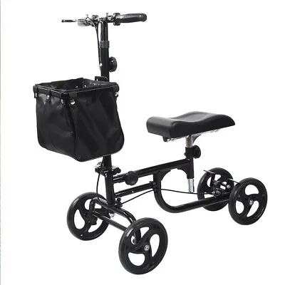 2024 Deluxe Knee Scooter Walker Steerable Medical Knee Turning Brake Basket Cart • $95.99