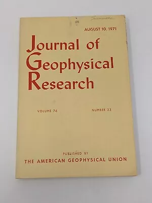 Journal Of Geophysical Research JGR Vol. 76 No. 23 August 10 1971 Lunar Impact • $70