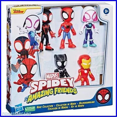 Marvel Spidey And His Amazing Friends 5 Piece Hero Collection 4-Inch Figure Set • £26.45