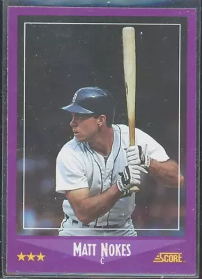 VERY RARE Matt Nokes RC 1988 Score Glossy Tiffany #15  NM-MT  5000 Sets TIGERS • $4.50