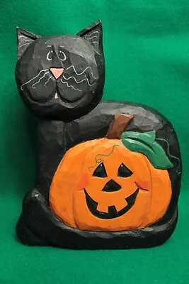 Midwest Cannon Falls Wooden Black Cat And Jack O Lantern Halloween 7.5  • $14.95