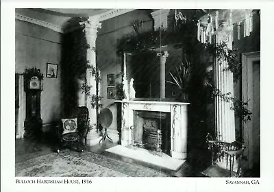 *Georgia Postcard- Interior Of Bulloch-Habersham House 1916  *Savannah {G225} • $3.88