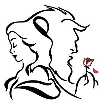 $6.50 • Buy Disney Beauty And Beast Belle Vinyl Window Car Decal/Sticker