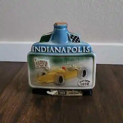 Indi 500 Indianapolis Motor Speedway Whiskey Decanter Vintage Car Racing 1970  • $35