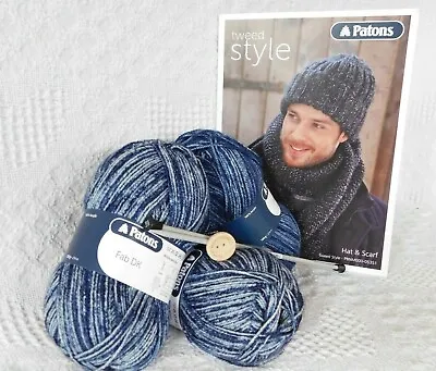 BEGINNERS KNITTING KIT Learn To Knit SCARF & HAT - EASY PATTERN * INSTRUCTIONS • £3.25