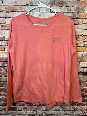 Pink Vineyard Vines Lightweight Long Sleeve Shirt Tee Top Women’s Size Medium • $16.51