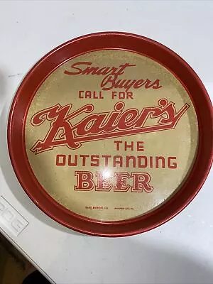 VTG Kaier Brewing Co. Kaier's Beer Tray ADVERTISING Mahanoy City Pennsylvania  • $25