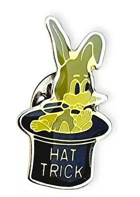 Rabbit Tophat Magician Trick Pin Magic Show Pulling Bunny Out Of A Hat Lapel Pin • $18