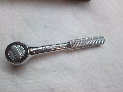 Vintage USA  S-K 1/4” Drive Ratchet Chrome Knurled Handle #40970 ~ NICE COND! • $14.95