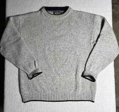 Vintage Woolrich Men’s Large Sweater  Oatmeal Ski Snow Wool Blend Pullover Knit • $22.95