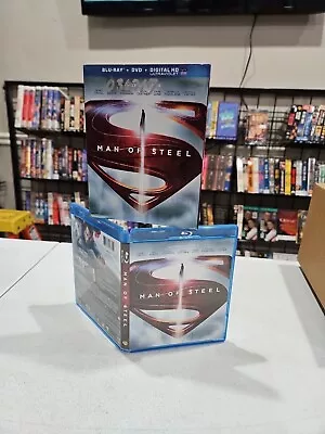 Man Of Steel (Blu-ray 2013) Slipcover Very Good! 🇺🇸 BUY 5 GET 5 FREE 🎆  • $7.25