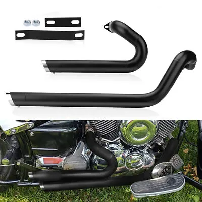 Shortshots Staggered Exhaust Pipes For Yamaha V Star 650 XVS650 Dragstar 650 • $208